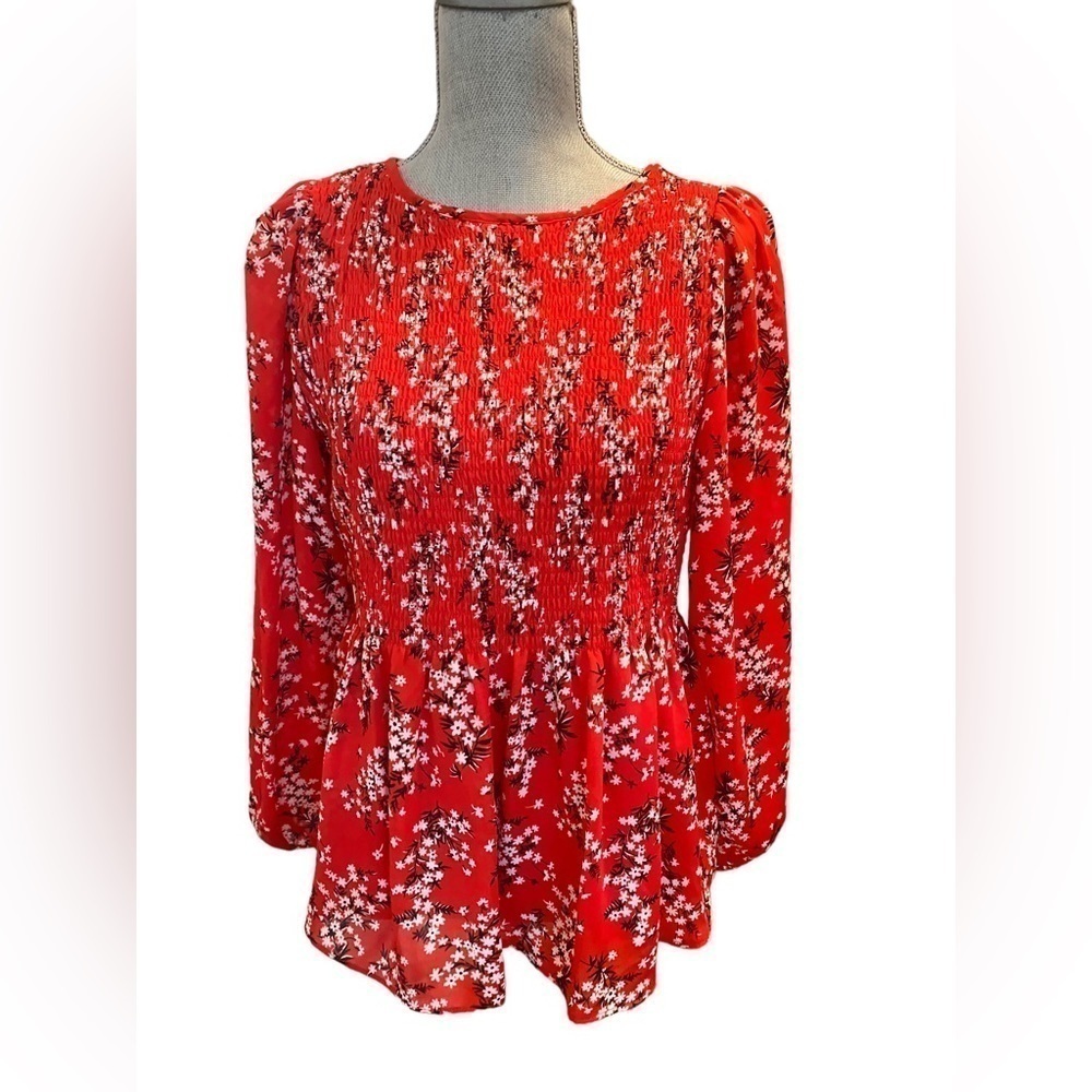 SCOOP TOP, RED BABYDOLL SCOOP TOP (0883)